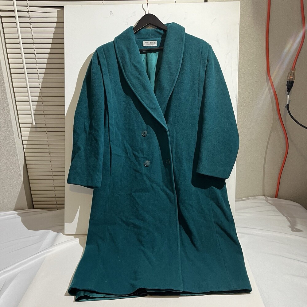 Vintage Forecaster of Boston Womens Wool Trench Coat Academia 90s Y2K